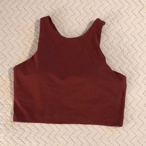 Athleta sports bra, maroon, size large.